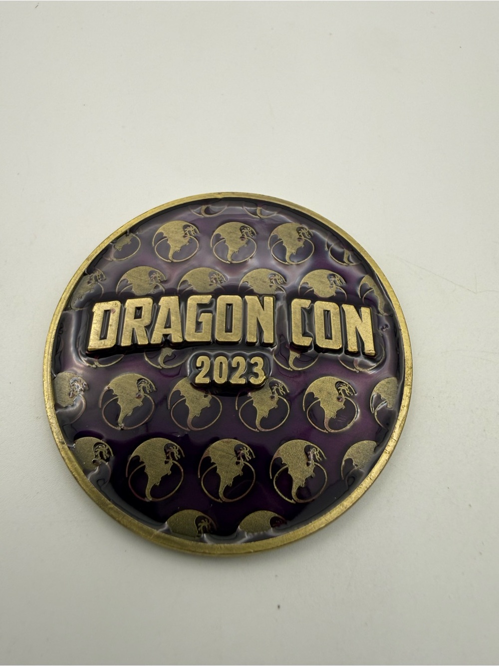 2023 Dragon Con Exclusive Collectible Coin Norse Foundry Gold/Purple